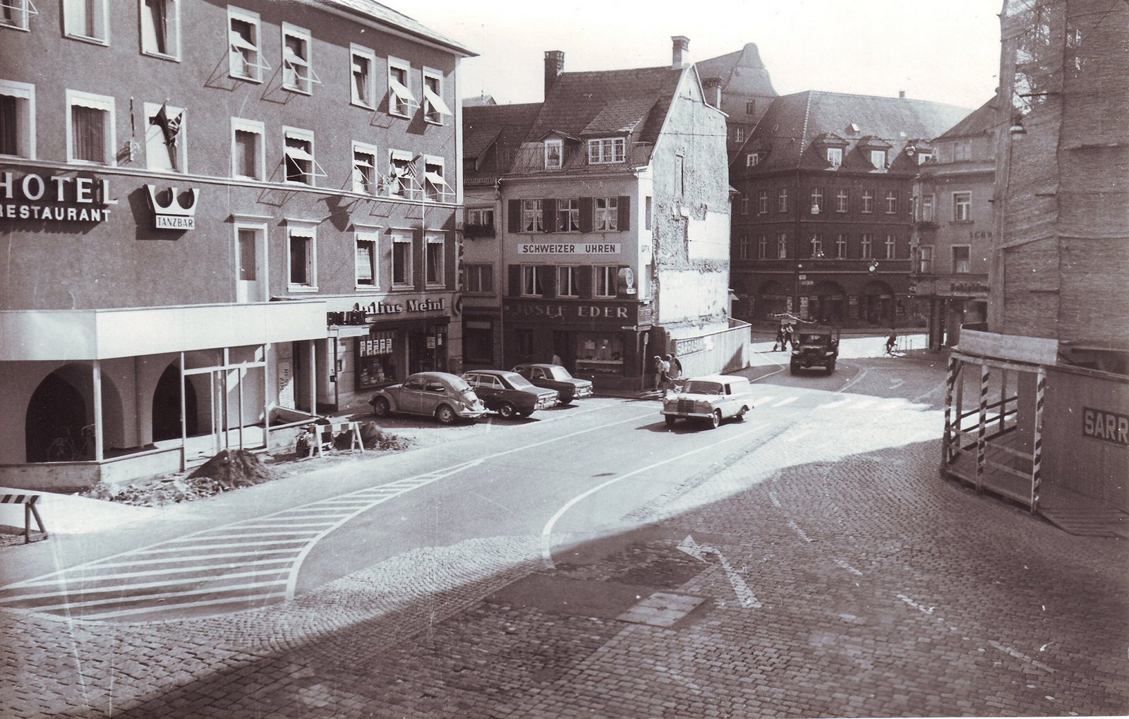 Blick auf den Leutbühel in Bregenz 1971