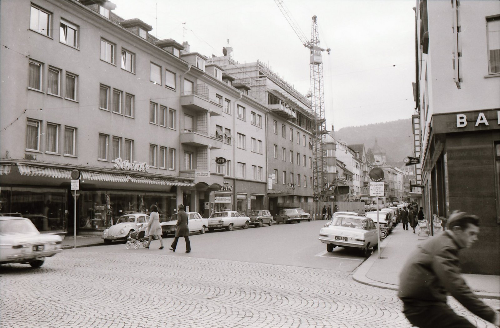 Blick auf die Kaiserstraße aus dem Jahr 1965